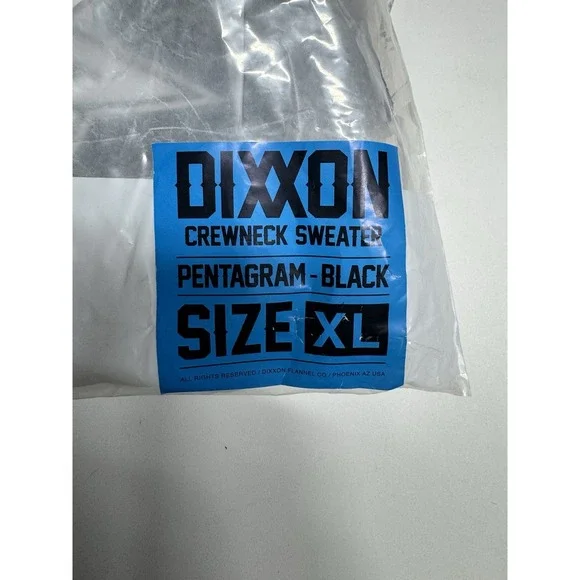 NWT Dixxon Pentagram Crewneck Sweatshirt in Black - Size XL - Picture 2 of 9
